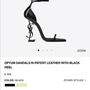 YSL Vernice Opyum 110 Black Patent Leather